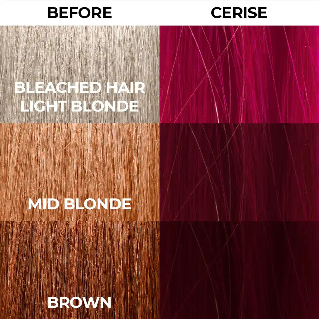 Stargazer Semi Permanent Hair Dye Hair Cerise comparison