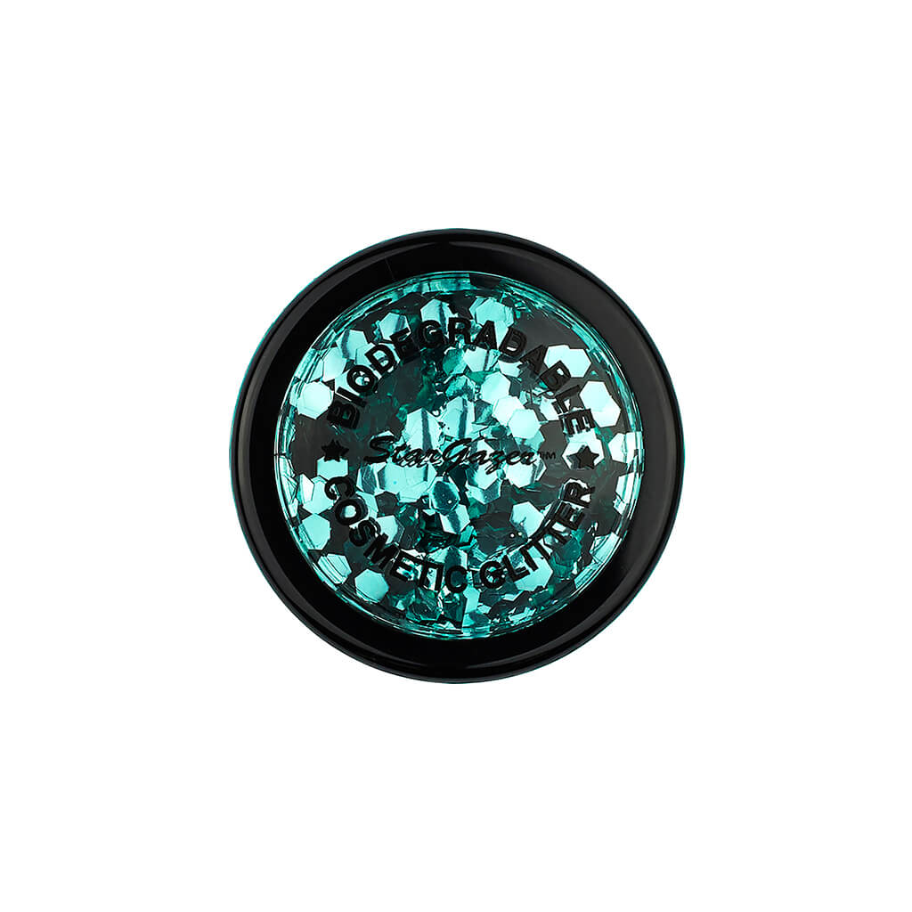 Chunky Biodegradable Face Glitter  turquoise - Stargazer