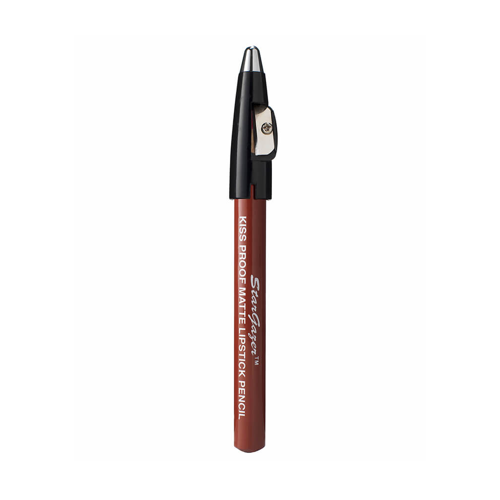 Kiss Proof Matte Lipstick Pencil 2 swatch- Stargazer
