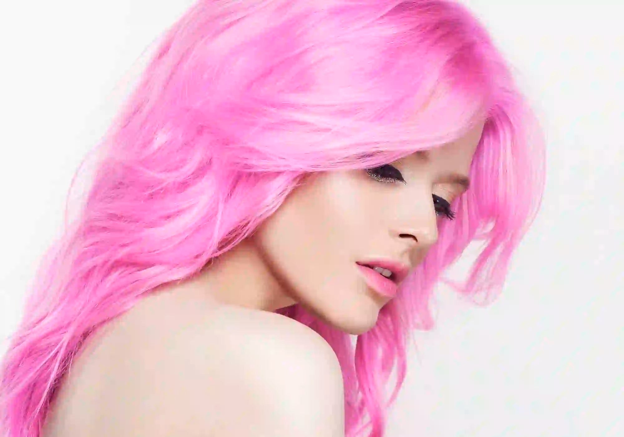 stargazer uv pink semi permanent hair dye model